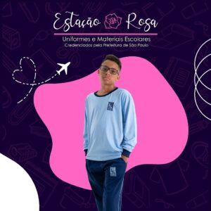 Camiseta Manga Longa Escolar Doce Poly