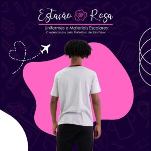 Camiseta Tradicional Cinza Escolar Stefan Zweig - Imagem 3