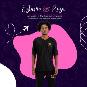 Camiseta Tradicional Preta Escolar Stefan Zweig