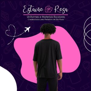 Camiseta Tradicional Preta Escolar Stefan Zweig - Imagem 2