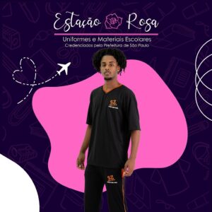 Camiseta Tradicional Preta Escolar Stefan Zweig - Imagem 3